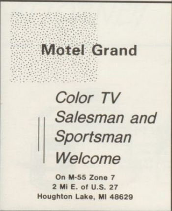 Motel Grand - 1980S Yearbook Ad